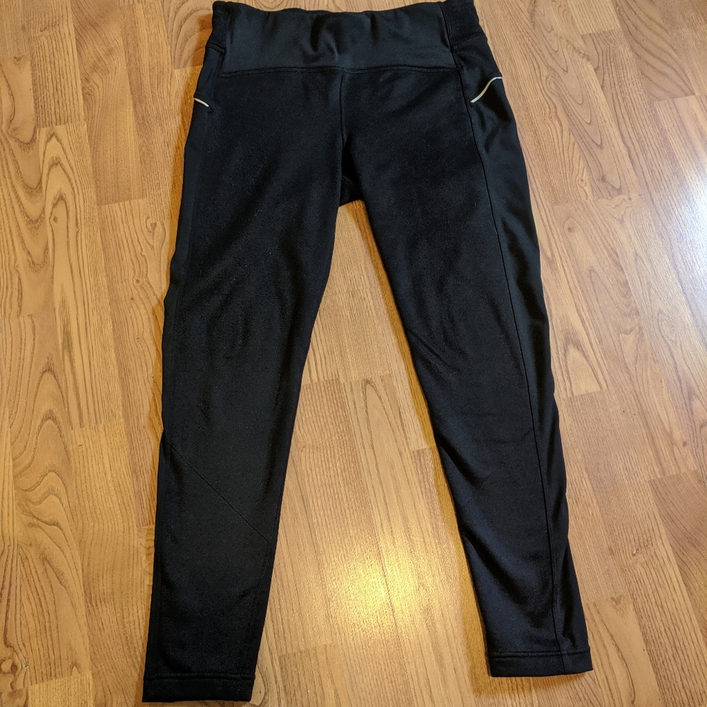 Athleta Black Cold Weather Fleece Leggings